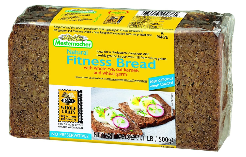 Mestemacher sliced loaf with visible dense texture and ready-to-eat convenience