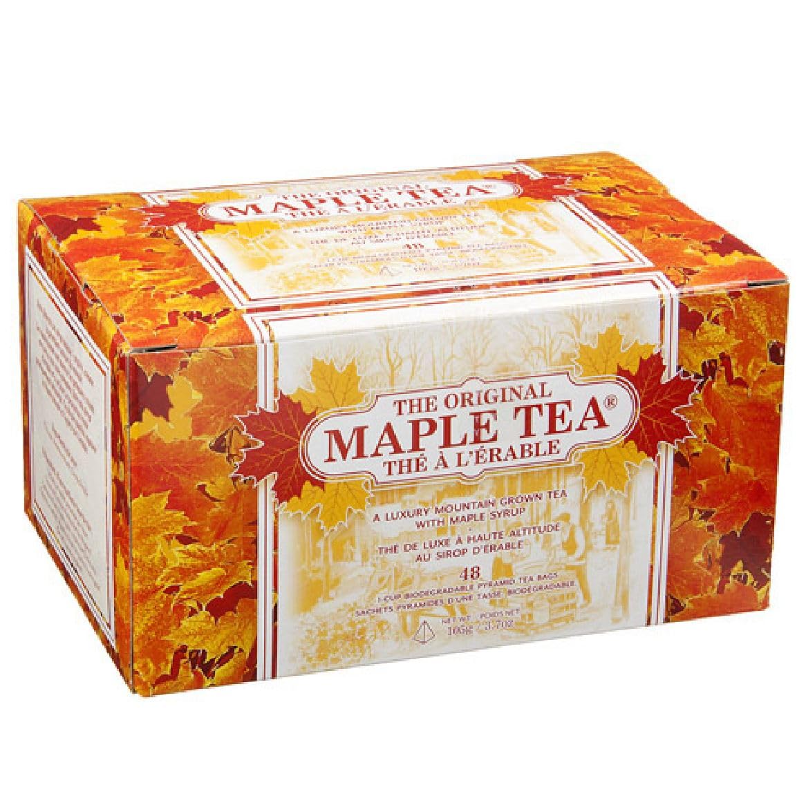 Metropolitan Tea box front view showing label and 48 tea bags, promising consistent flavor