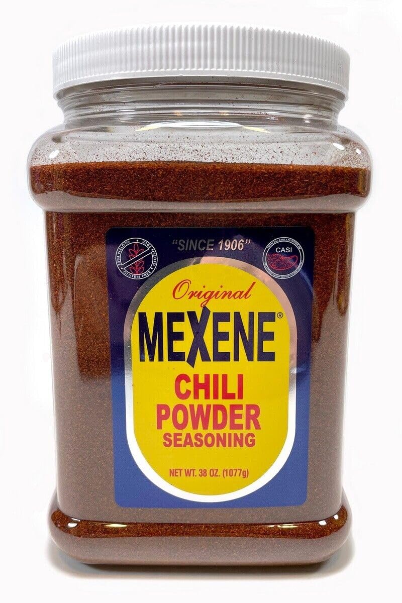 MEXENE front packaging 38 oz showing label and brand for authentic chili flavor