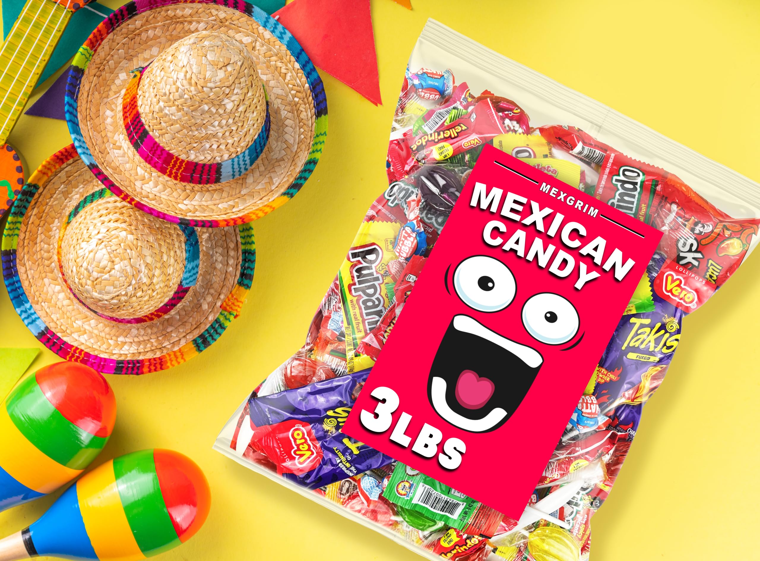 Mexgrim individually wrapped candy assortment illustrating freshness and portioning