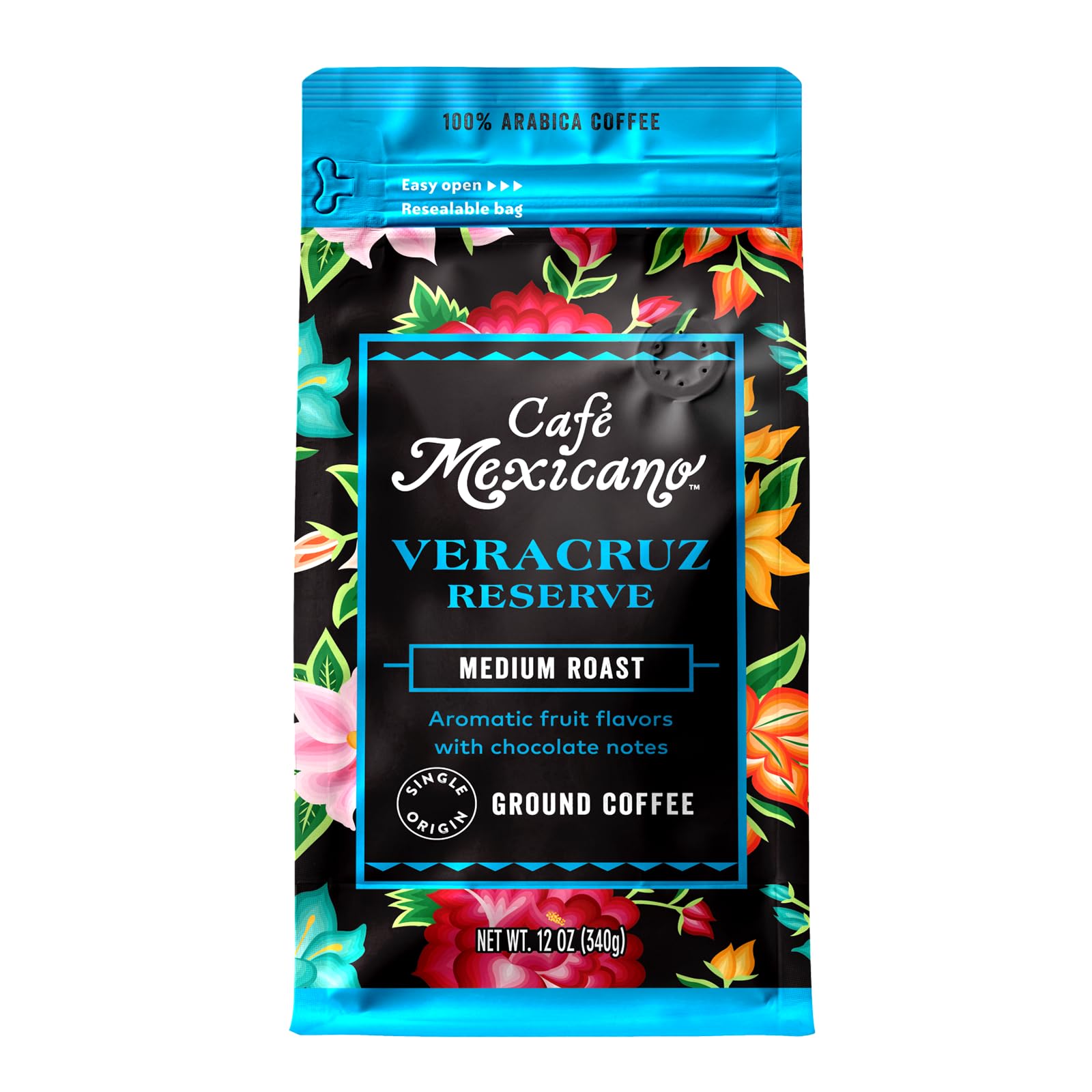 Mexicano front packaging showing 12 oz bag and clear branding for authenticity