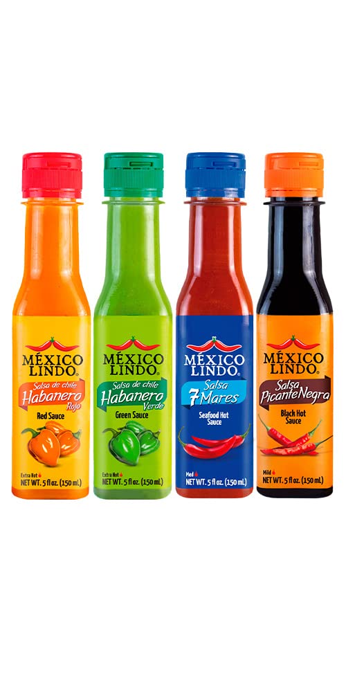 MEXICO LINDO front packaging showing all four bottles and variety benefits