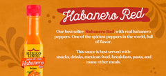Mexico Lindo green habanero sauce being poured onto food for fresh bright heat