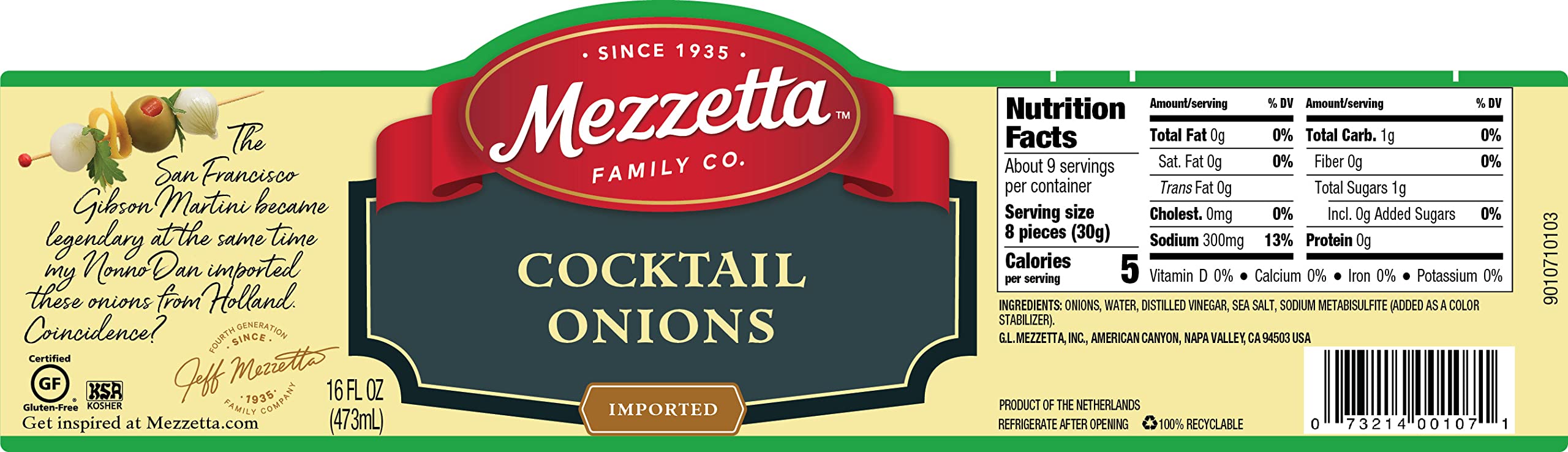 Mezzetta cocktail garnish on martini showcasing enhanced presentation and taste
