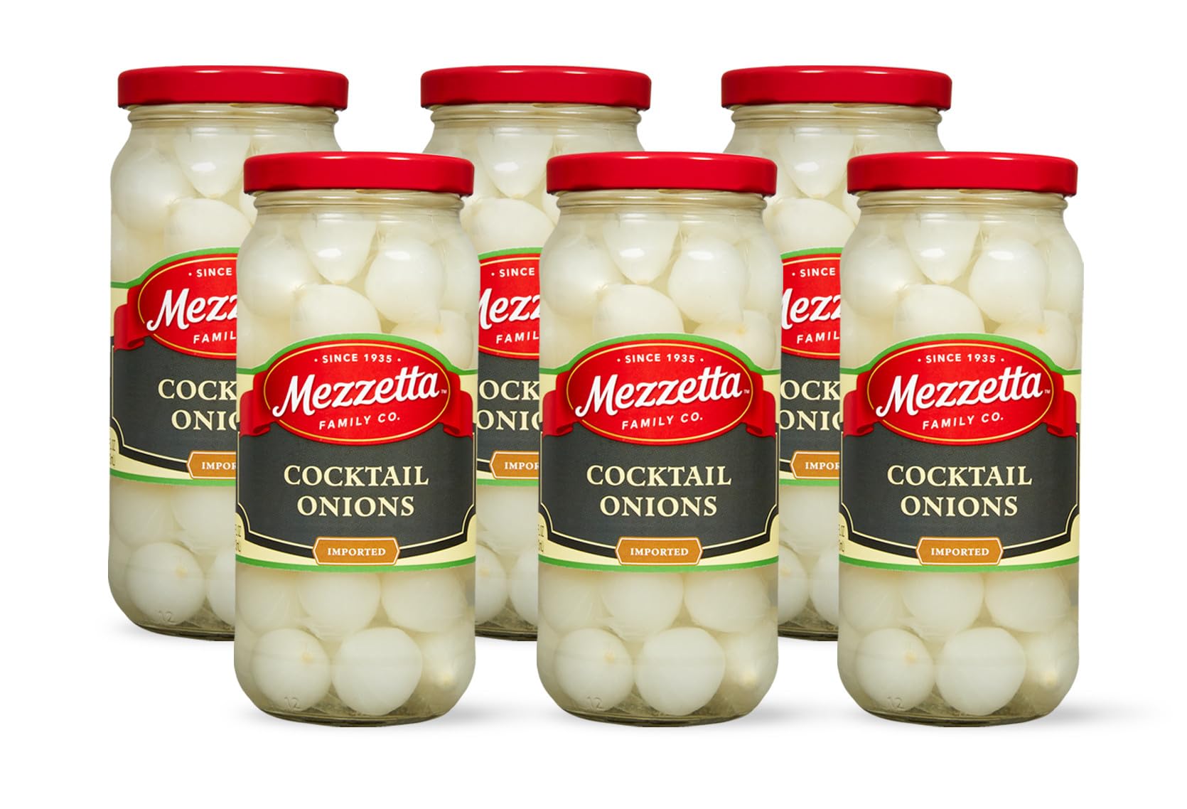 Mezzetta front jar showing label and 16 oz size for easy identification