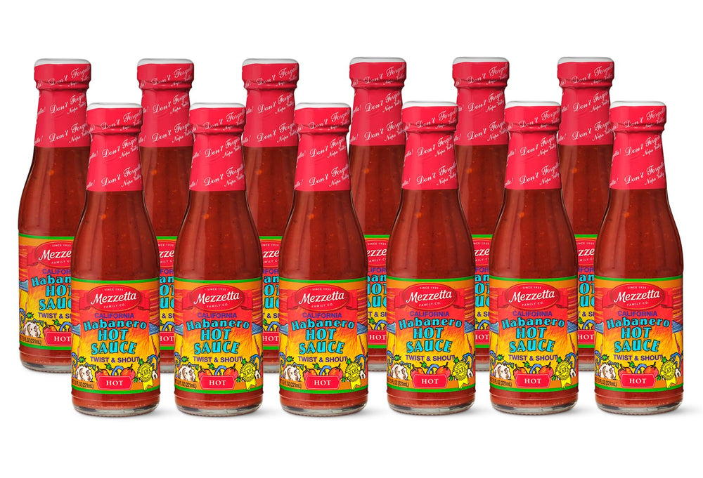 Mezzetta bottle front view showing label and 5 oz size benefits