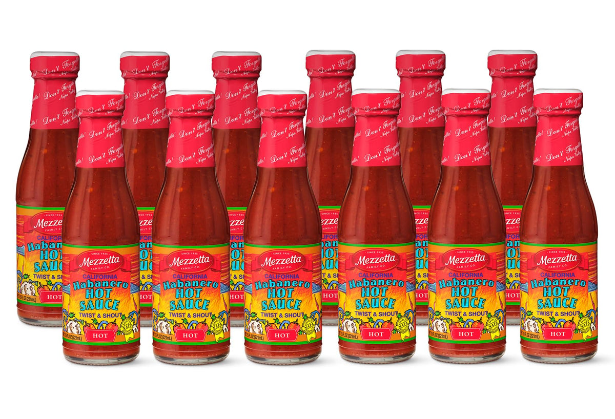 Mezzetta bottle front view showing label and 5 oz size benefits