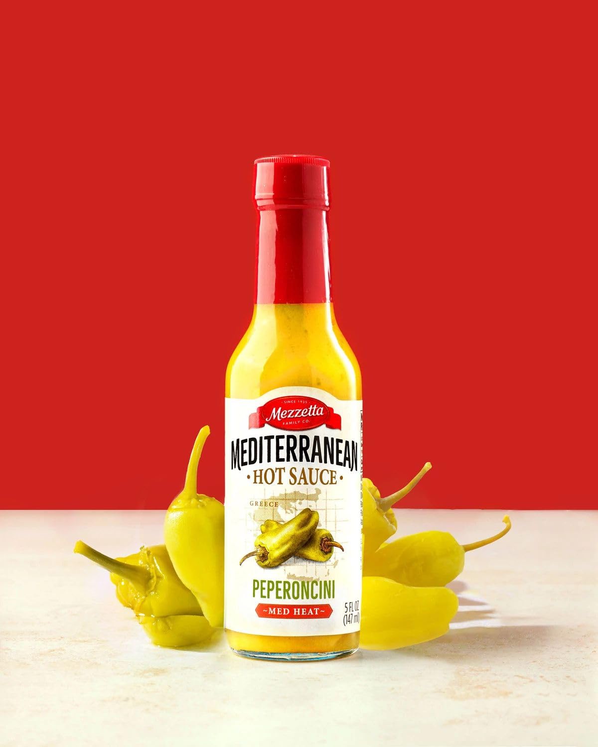 Mezzetta close-up of sauce texture highlighting pepper bits and bright color