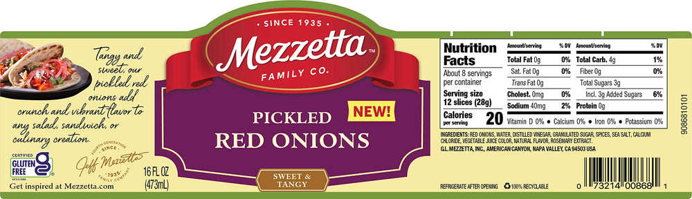 Mezzetta 16 oz jar next to a measuring cup showing accurate scale