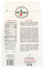 Mi Nina chip close-up texture highlighting crunchy corn and seasoning benefit