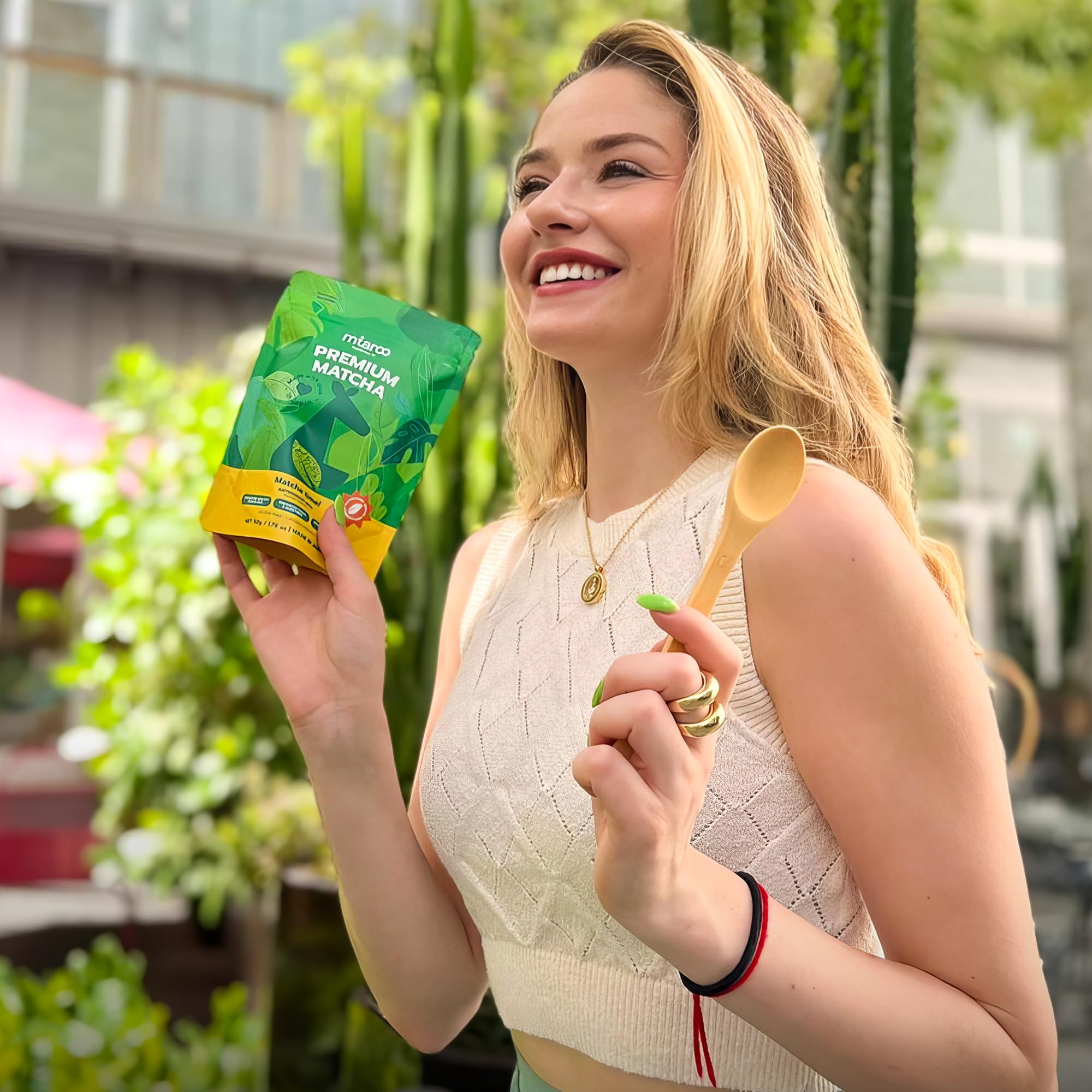 Miaroo matcha in a morning kitchen setting boosting routine with clean-label benefit