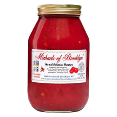 Michaels of Brooklyn front packaging showing jar and bold label for pantry convenience