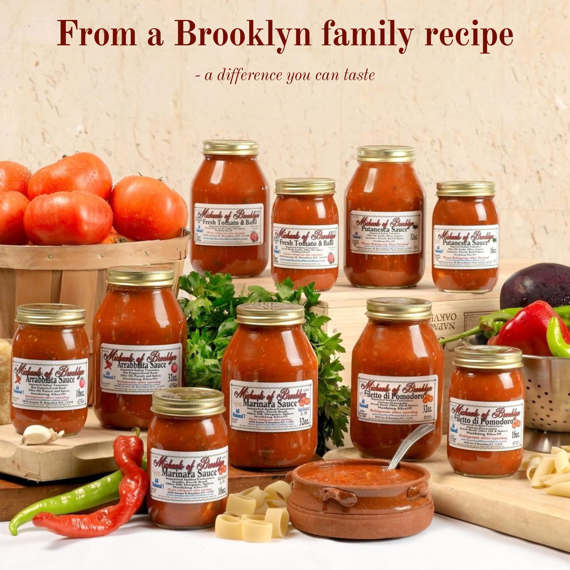 Michaels of Brooklyn spreading sauce on pizza dough for homemade spicy pizza