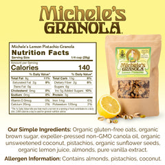 Michele's Granola close-up of crunchy clusters showing texture benefit