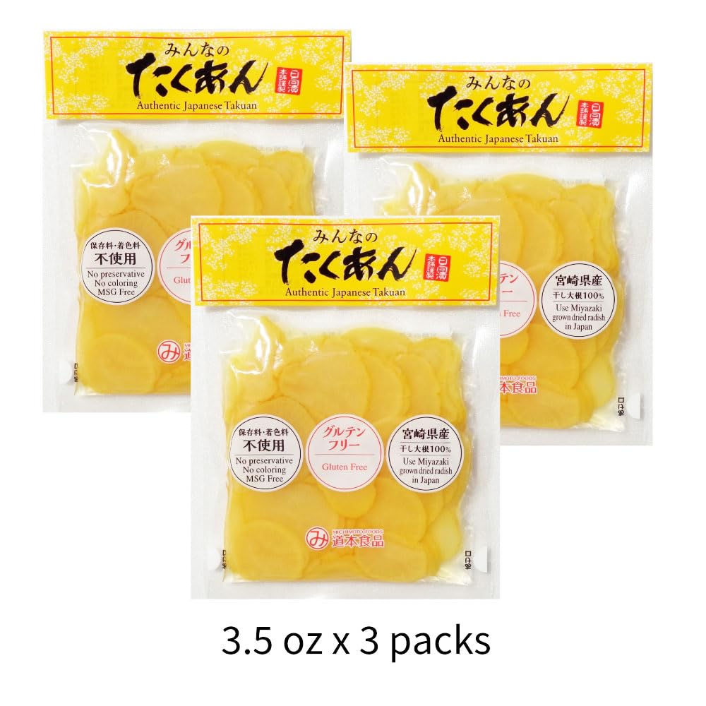 MICHIMOTO opened pack with pre-sliced daikon ready to eat for convenience
