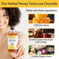 Mickelberry Gardens drizzling tonic on salad to enhance flavor and brightness