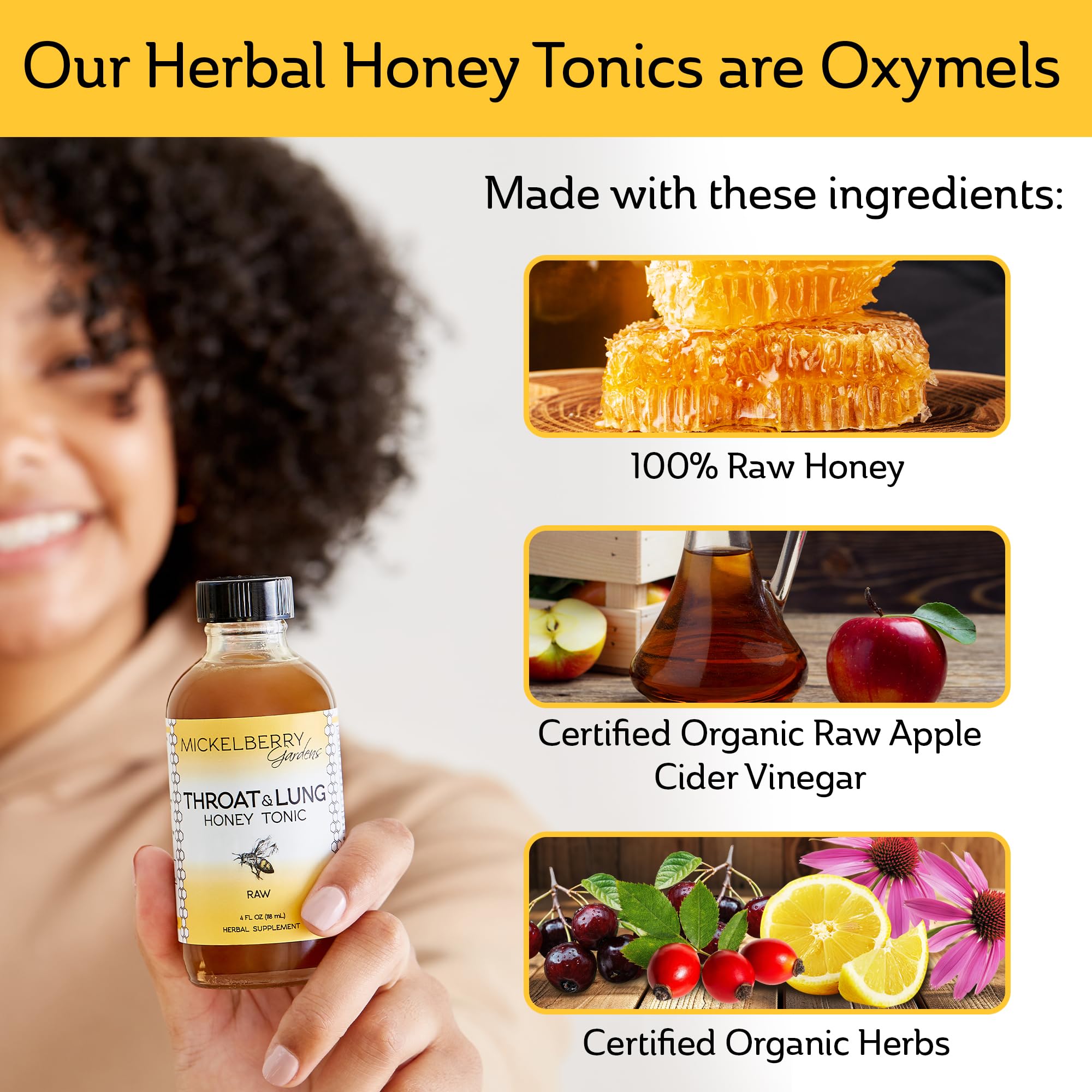 Mickelberry Gardens spoon mixing tonic into tea offering warm soothing comfort