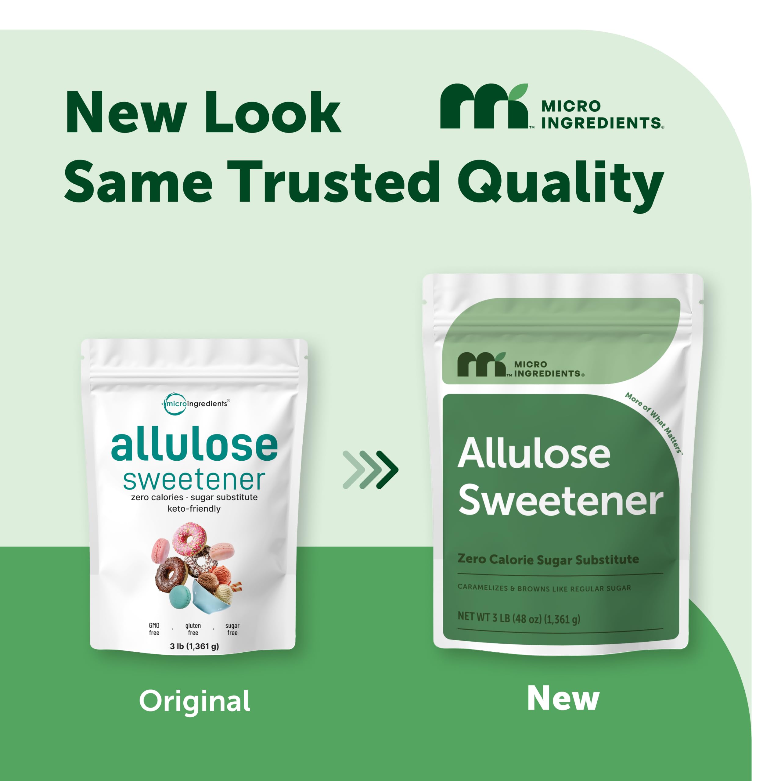 Micro Ingredients close-up granules texture illustrating sugar-like mouthfeel benefit