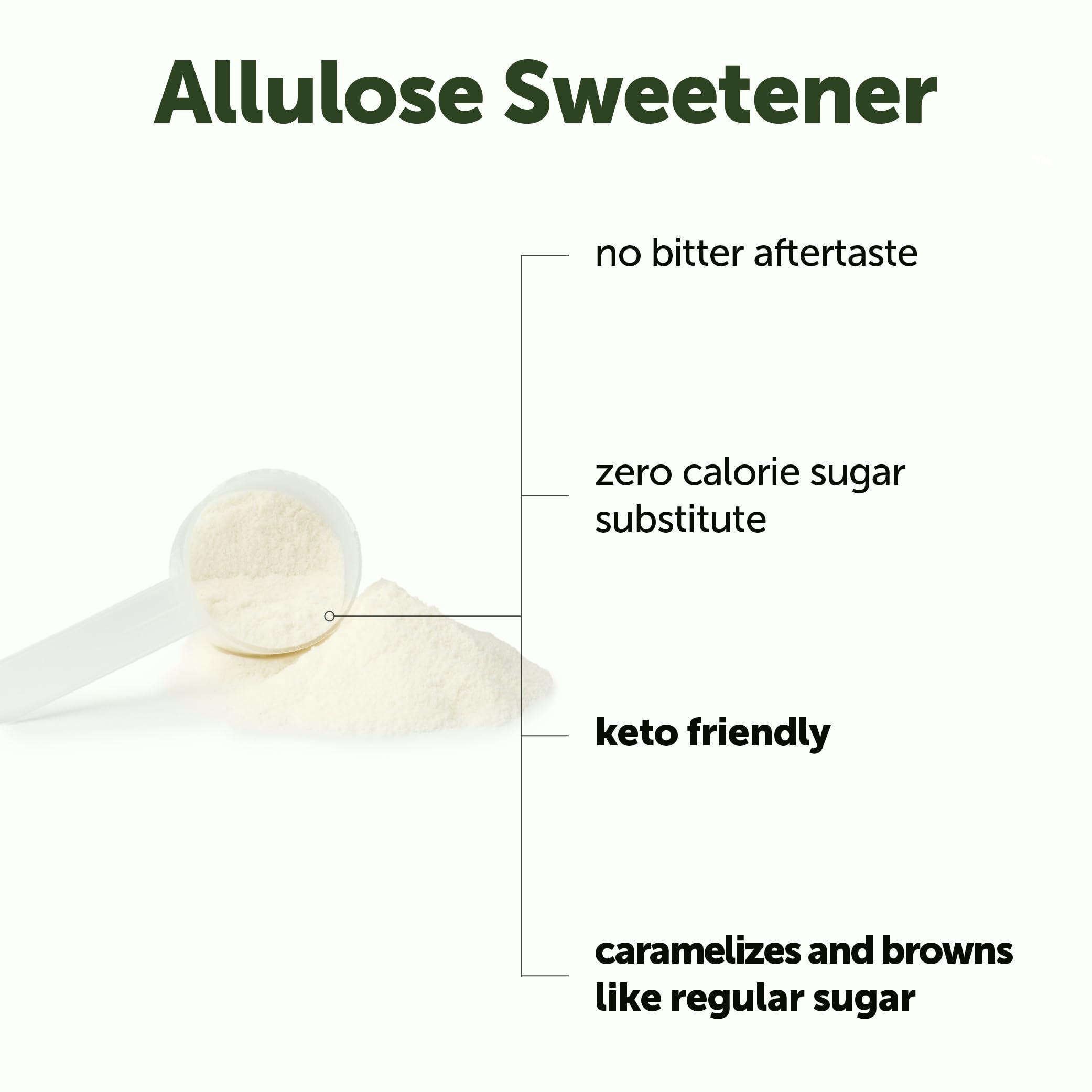 Micro Ingredients allulose granules close-up showing sugar-like texture for seamless baking