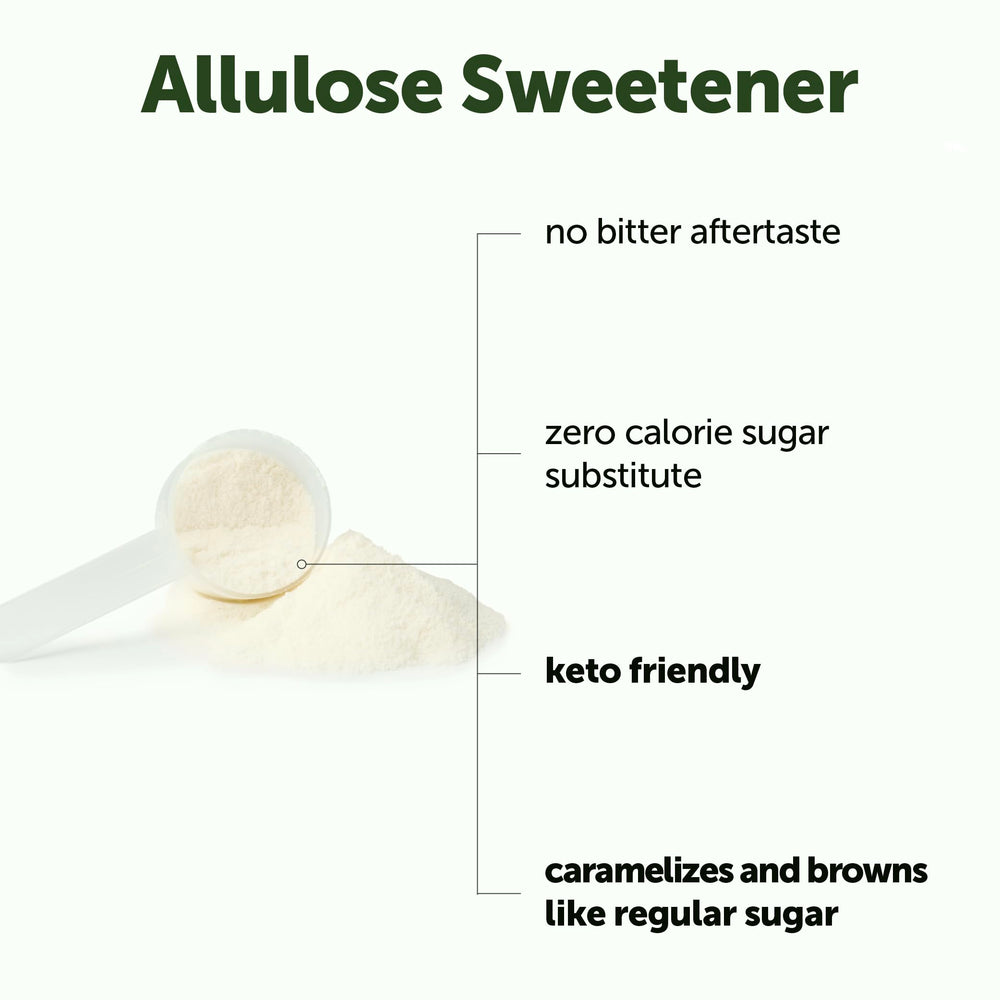 Micro Ingredients allulose granules close-up showing sugar-like texture for seamless baking