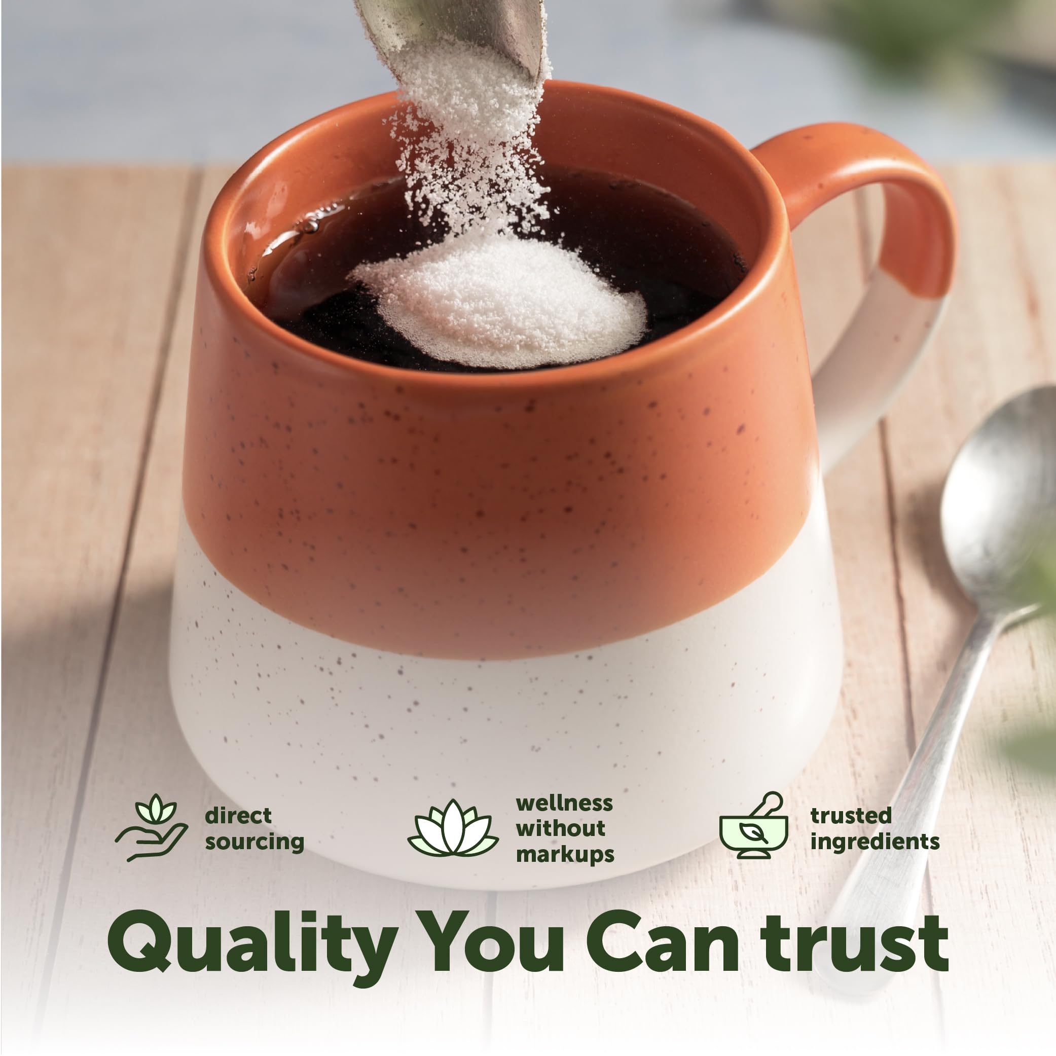 Micro Ingredients spooned measure of allulose demonstrating easy portioning and bulk value