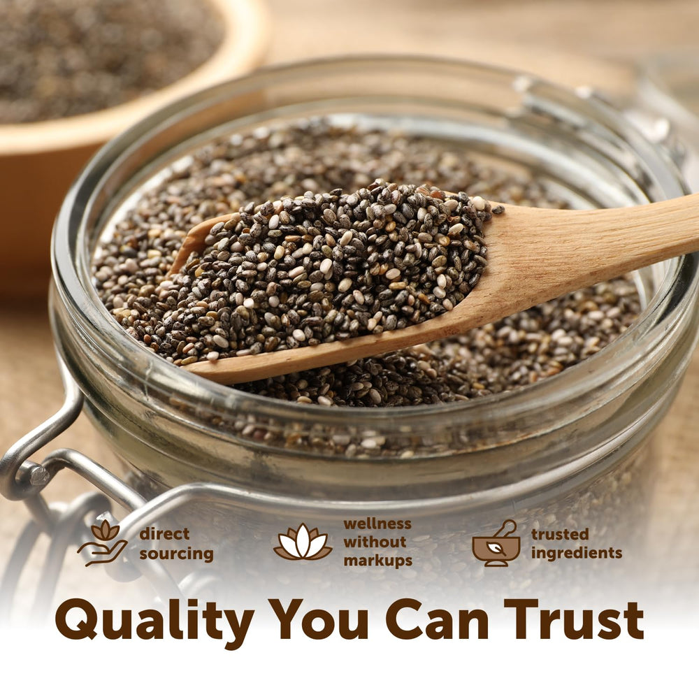 Micro Ingredients chia seeds in measuring spoon for precise portioning and recipe accuracy