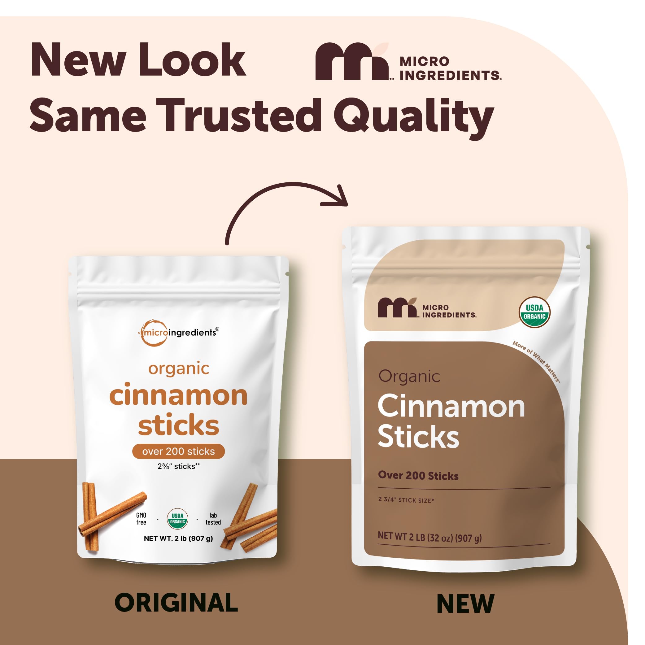 Close-up of Micro Ingredients cinnamon bark texture highlighting rich aroma