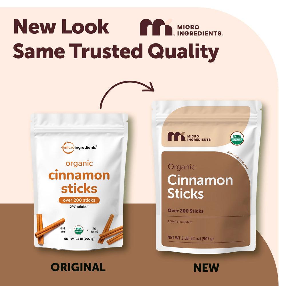 Close-up of Micro Ingredients cinnamon bark texture highlighting rich aroma