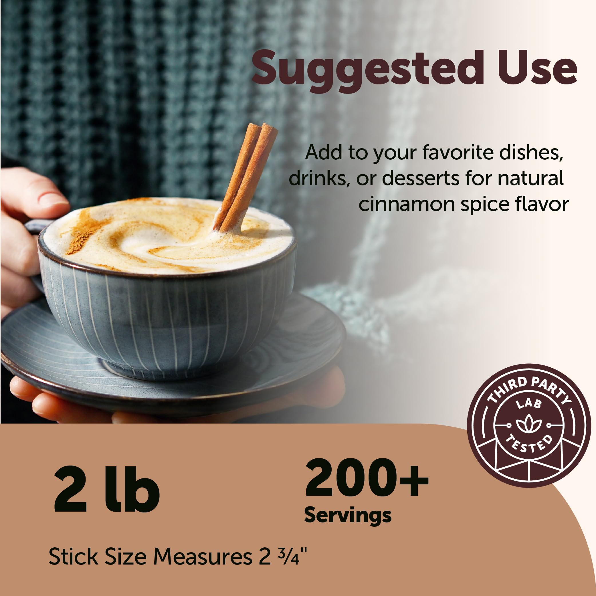 Glass jar of Micro Ingredients cinnamon sticks for neat pantry storage benefit
