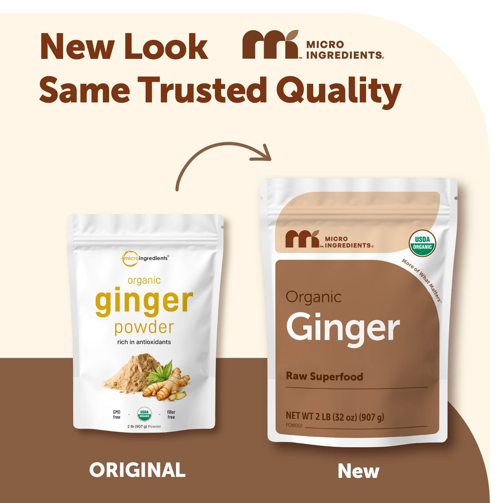 Micro Ingredients close-up of fine ginger powder texture for smooth mixing