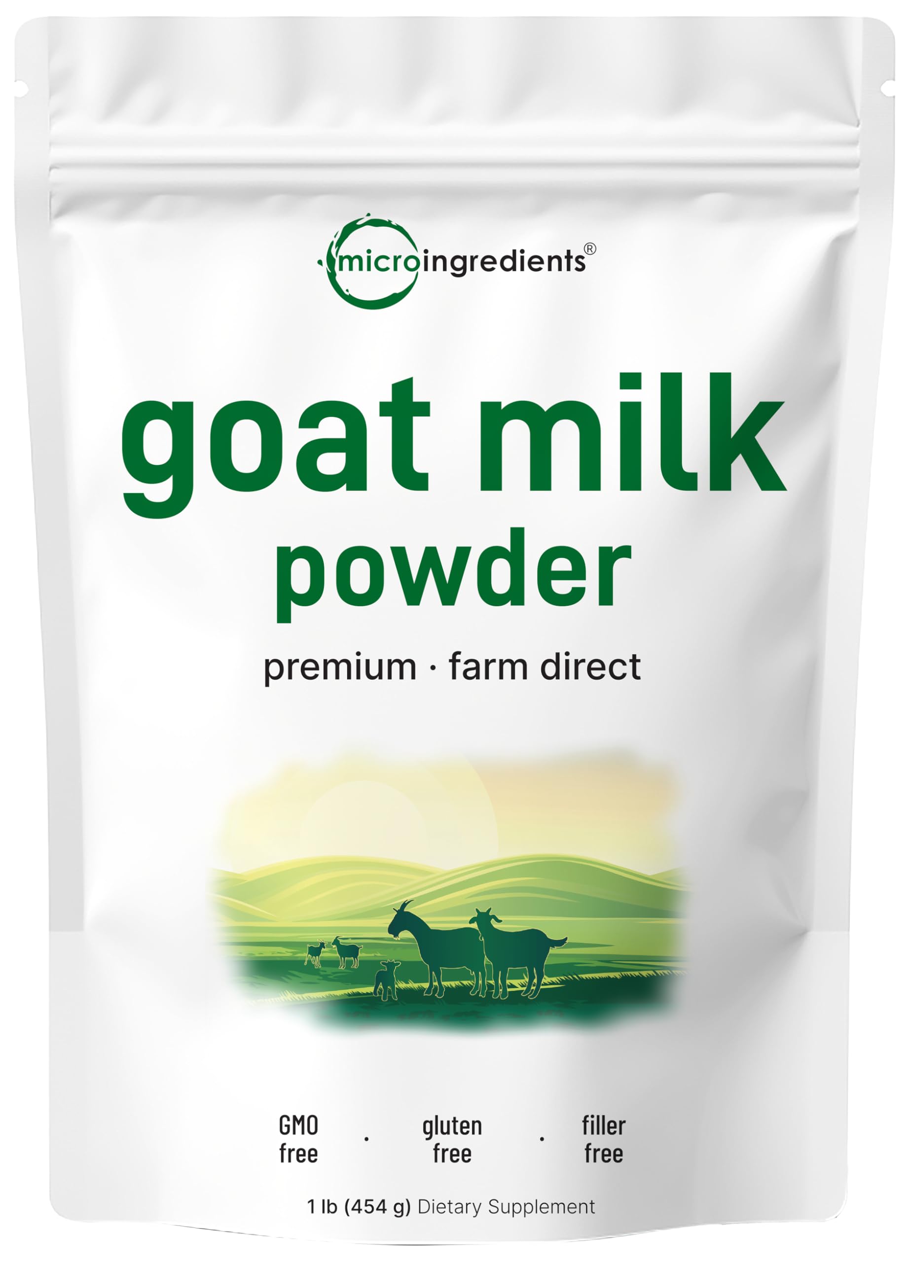 Micro Ingredients pouch front view showing clean label and product benefit