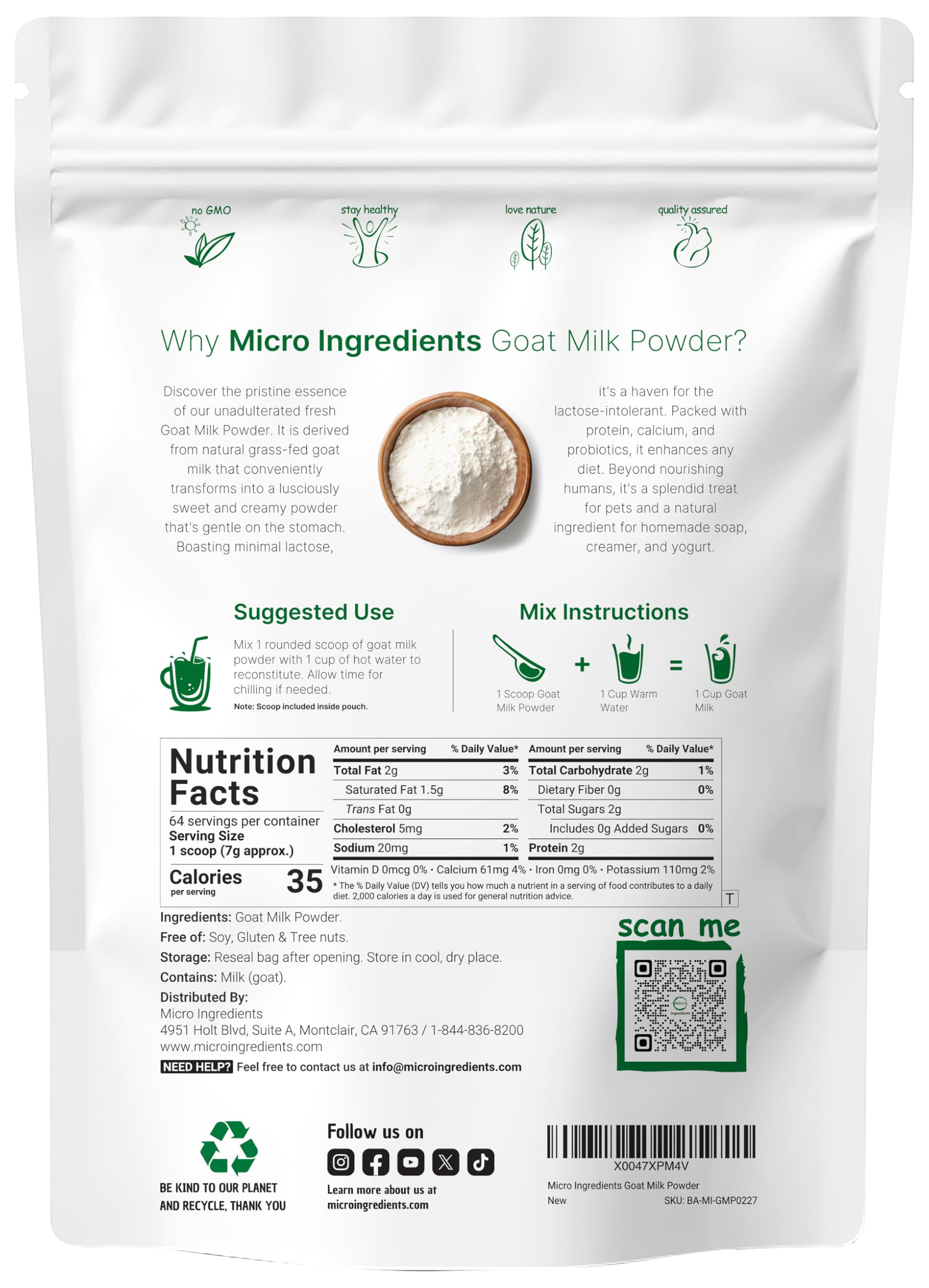 Micro Ingredients powder close-up texture highlighting creamy consistency