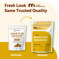 Micro Ingredients golden granules poured to display color and baking benefit
