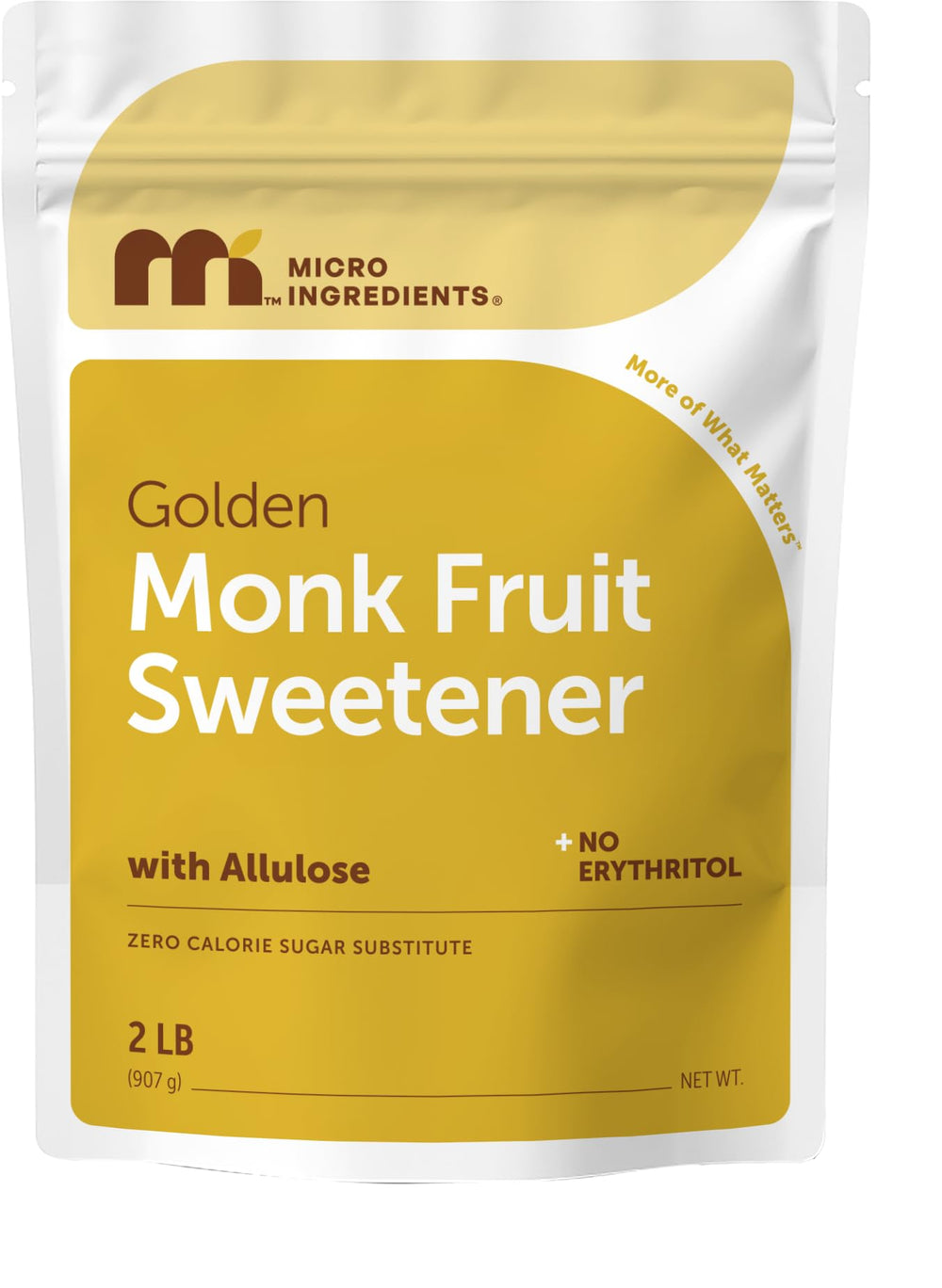 Micro Ingredients pouch front view showing product branding and size benefit