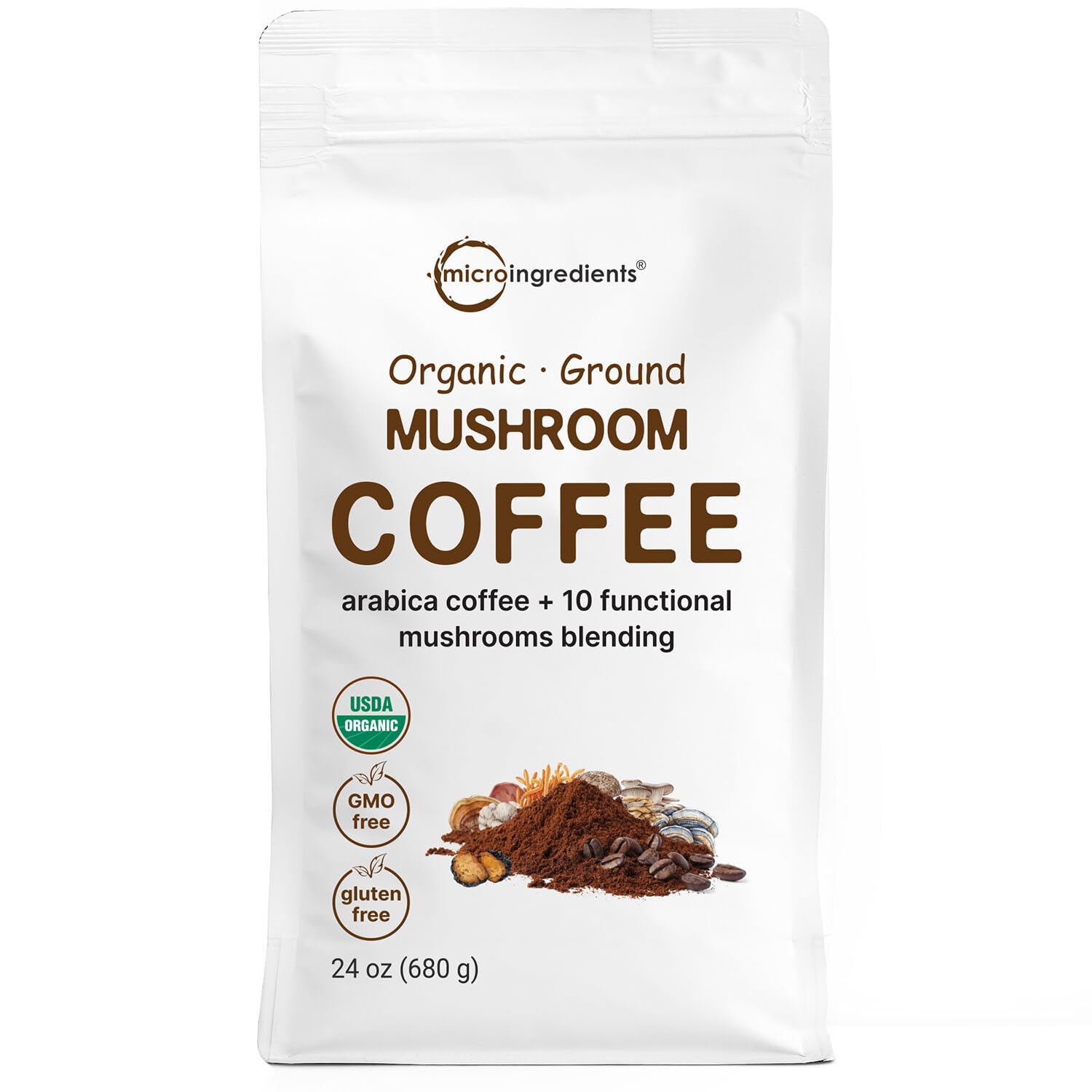 Micro Ingredients front packaging showing 24 oz pouch and product benefit