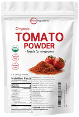 Micro Ingredients front pouch showing organic tomato powder and label benefits