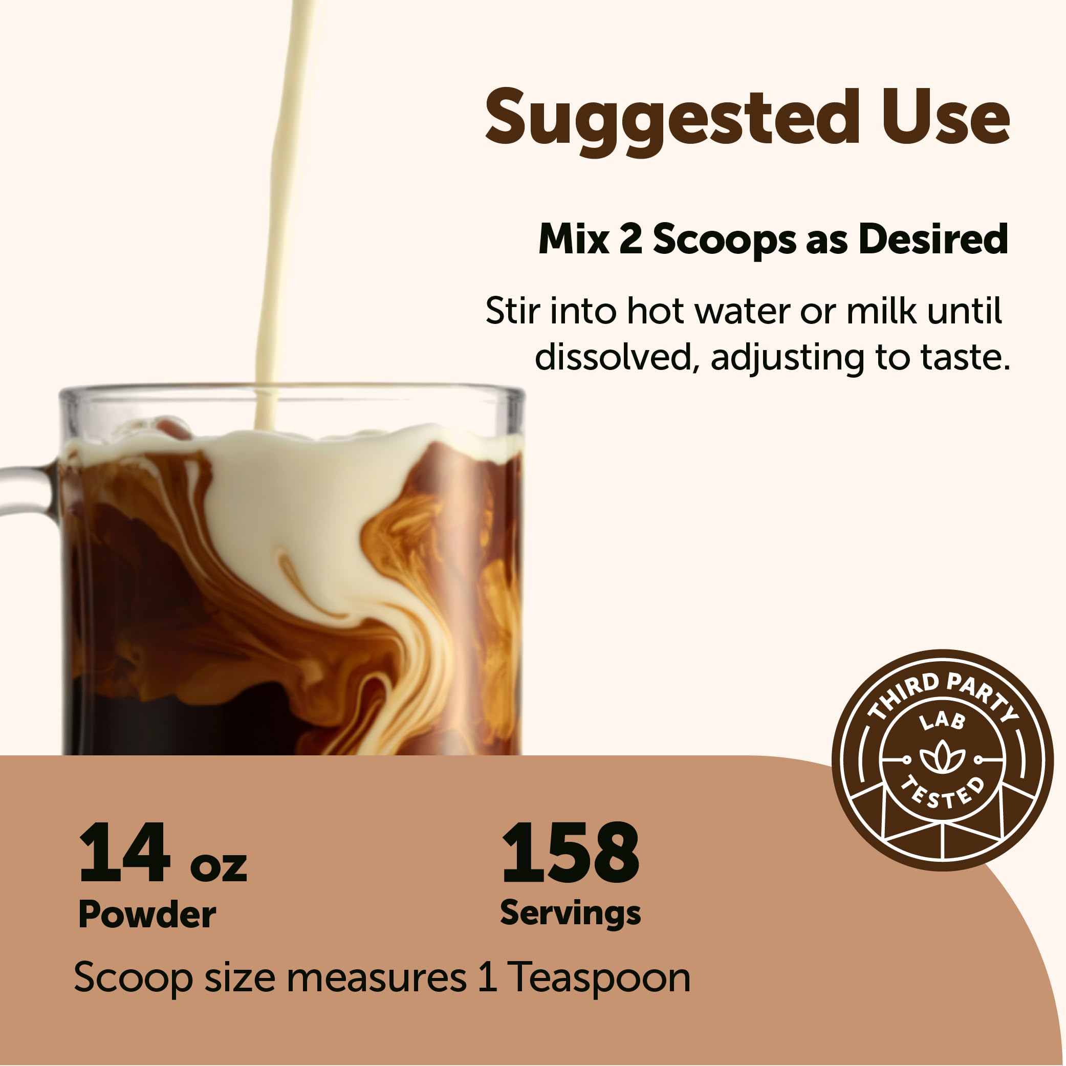 Micro Ingredients instant mushroom coffee dissolving in mug, quick preparation benefit