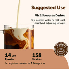 Micro Ingredients instant mushroom coffee dissolving in mug, quick preparation benefit