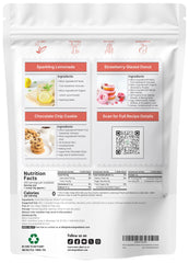 Micro Ingredients scoop with granules beside open tub, accurate measuring made simple