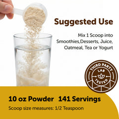 Micro Ingredients scoop measuring powder for accurate, consistent servings