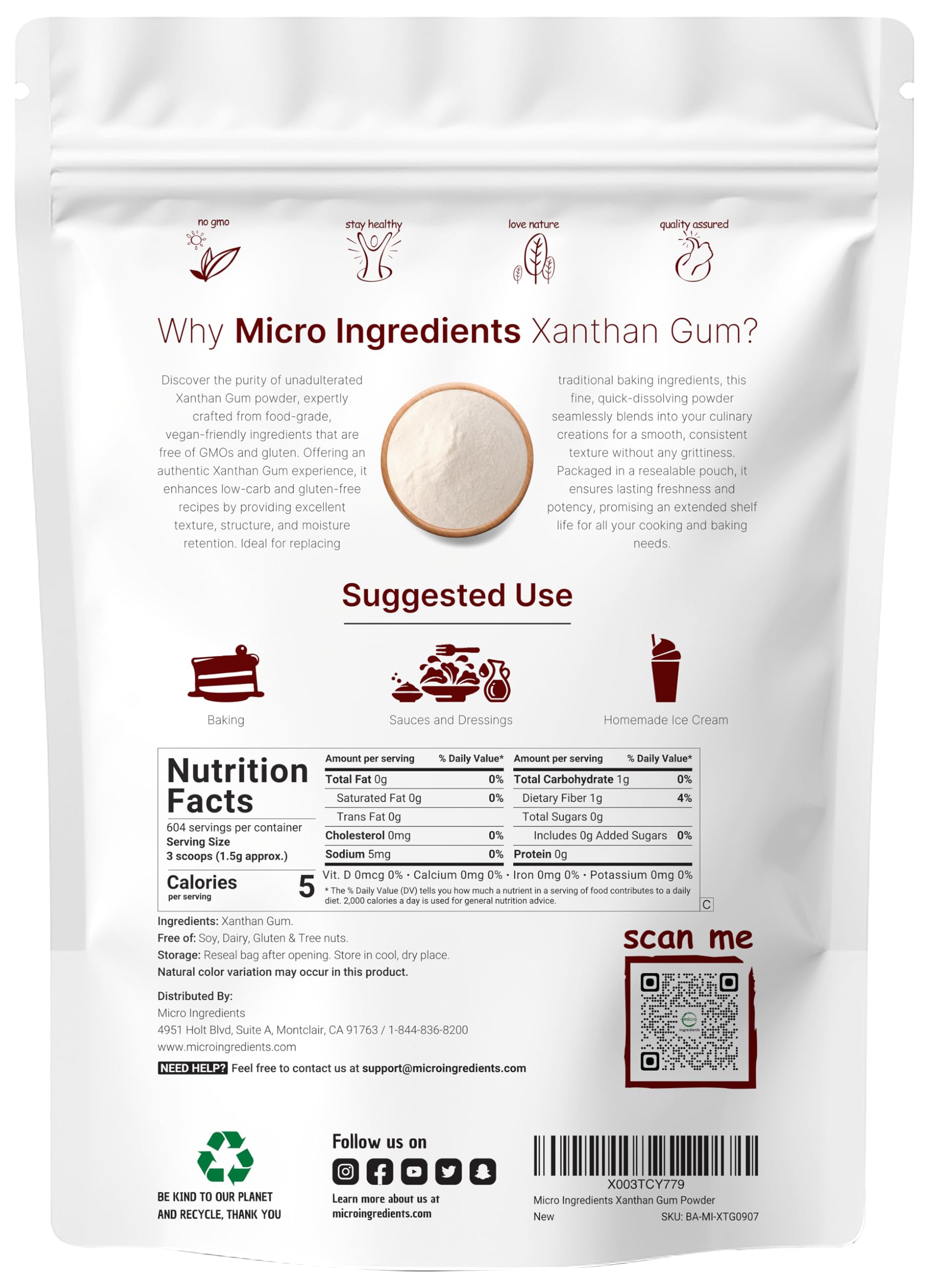 Micro Ingredients fine powder texture close-up highlighting smooth dissolve and consistency