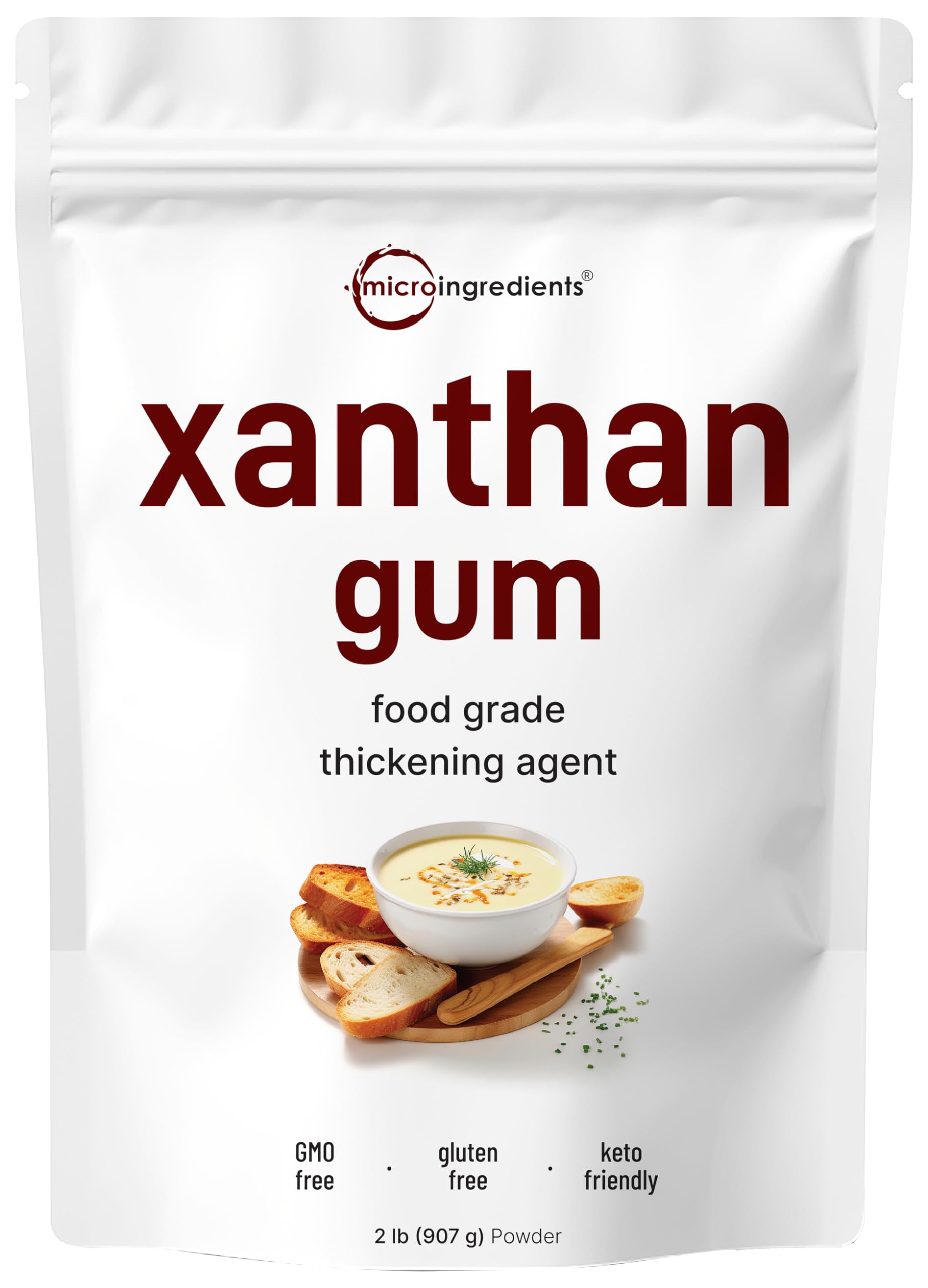 Micro Ingredients front packaging showing 32 oz bag and clear label, reliable pantry staple
