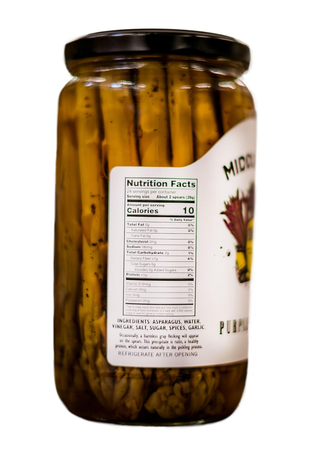 MIDDLETON'S green asparagus detail displays firm crispness and crunch