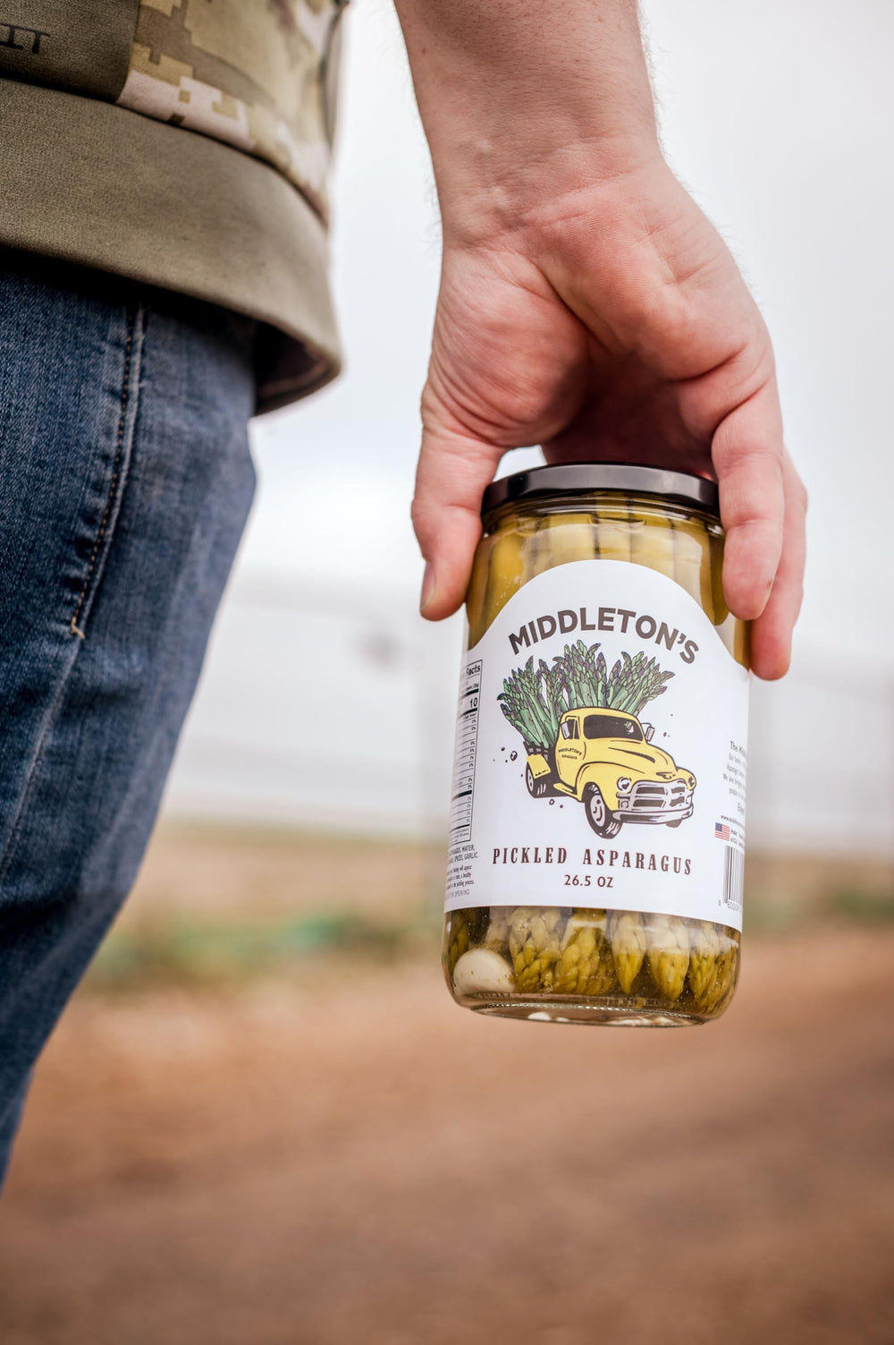 MIDDLETON'S farm field to jar image emphasizes small-batch freshness