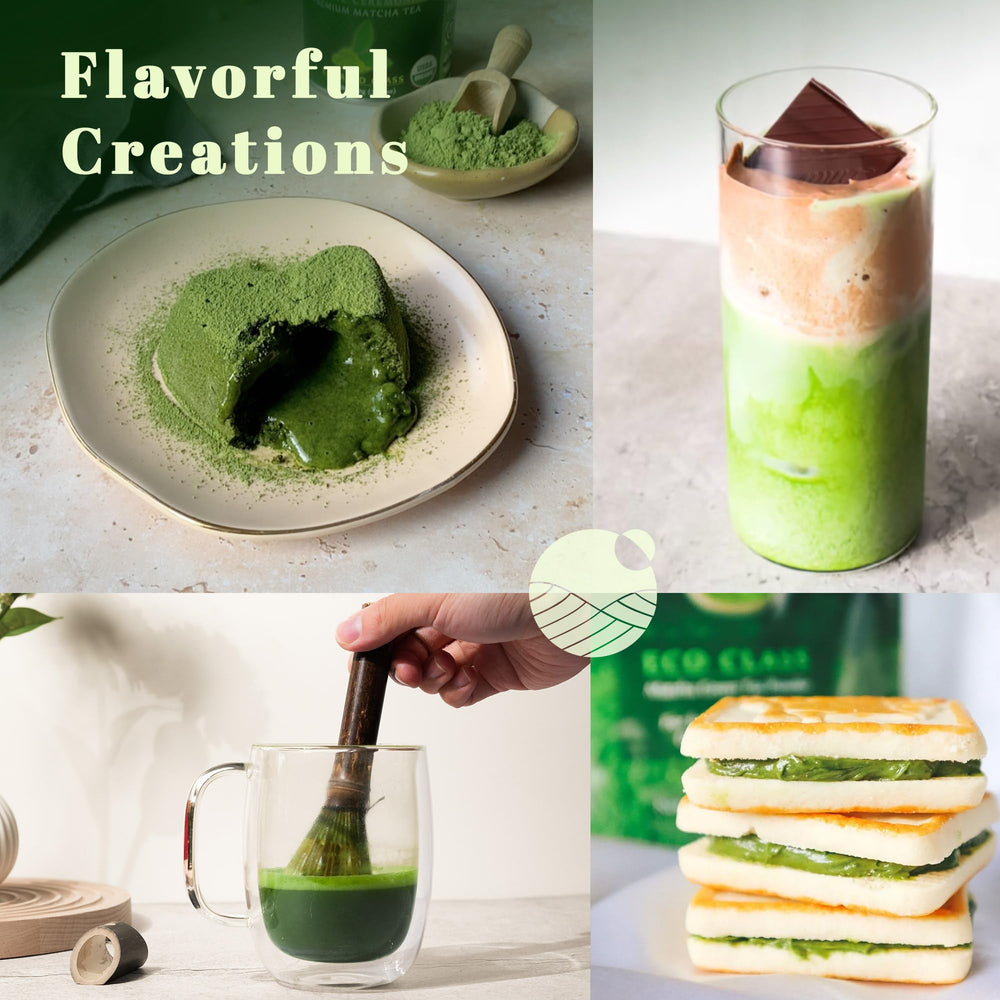Midori Spring matcha latte in cup illustrating creamy latte benefit