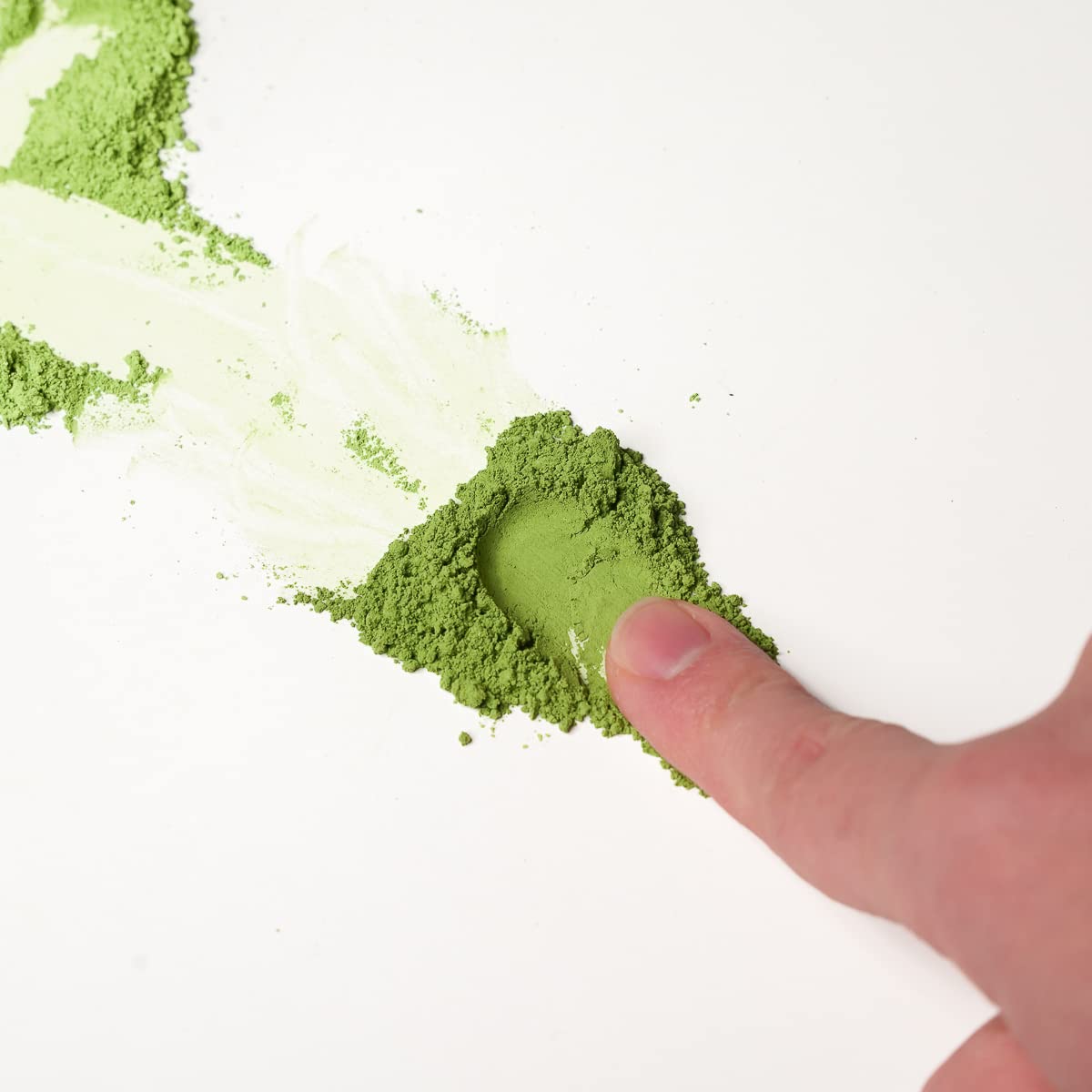 Midori Spring whisked bowl with frothy foam and vivid green color
