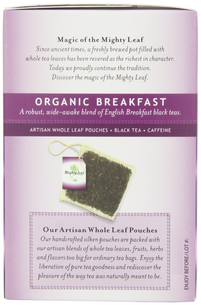 Mighty Leaf brewed cup with rich color showing robust flavor benefit