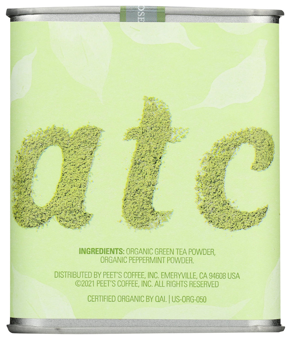 Mighty Leaf peppermint leaves and matcha powder showing whole-ingredient freshness