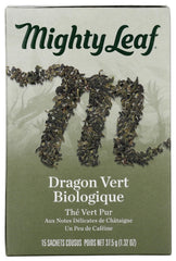 Mighty Leaf hand-stitched sachet closeup revealing whole leaf expansion and even infusion