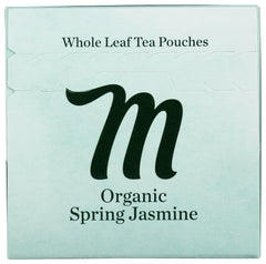 Mighty Leaf compostable pouch material detail highlighting eco-friendly convenience